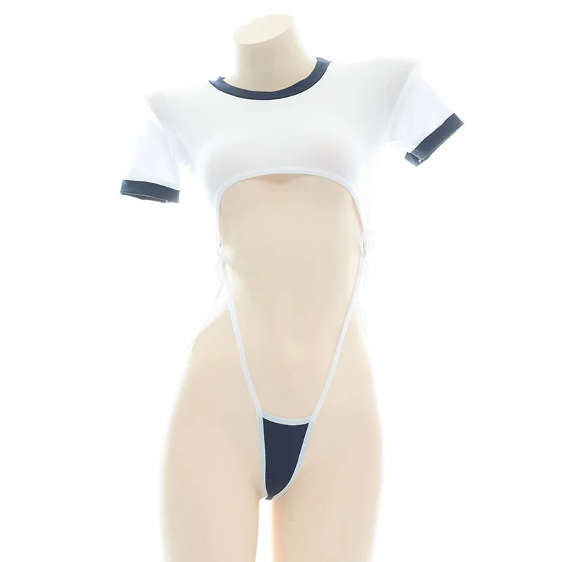 Lingerie - ชุดบอดี้สูทน่ารัก เซ็กซี่ ซีทรู โชว์สัดส่วน ชุดคอสเพลย์อนิเมะ นักเรียนหญิง