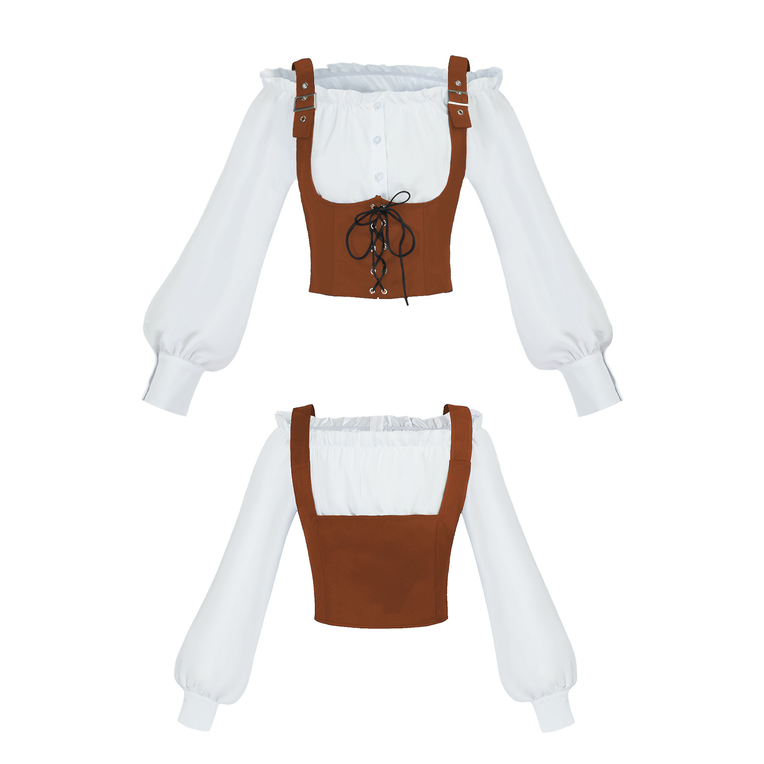 ชุดคอสตูม 2 ชิ้นสไตล์เรอเนซองส - Blouses บทวิจารณ์และราคา