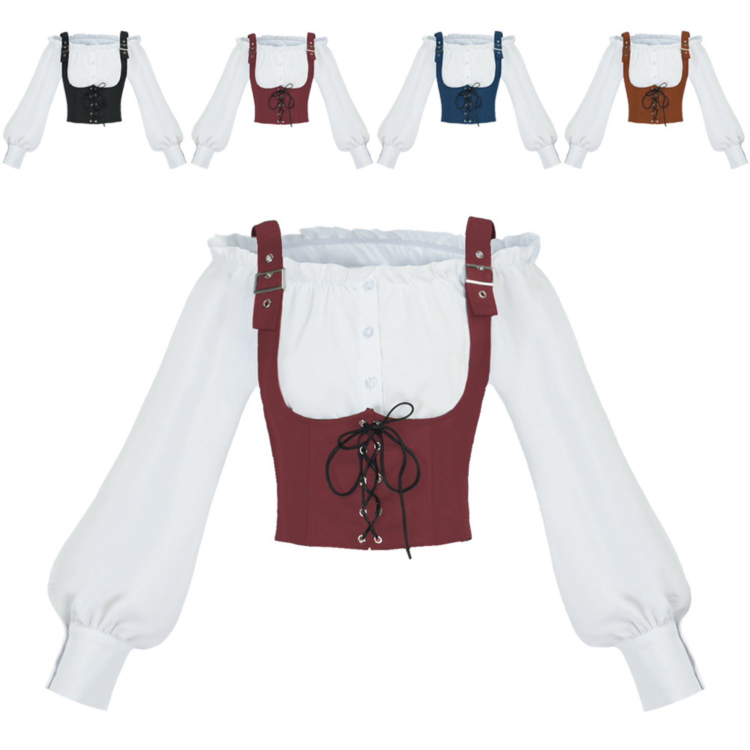 ชุดคอสตูม 2 ชิ้นสไตล์เรอเนซองส - Blouses บทวิจารณ์และราคา