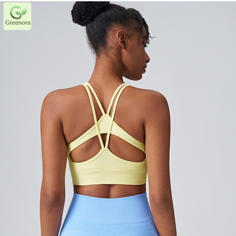 กรีนโรรา เสื้อชั้นในกีฬาไร้ตะเ - Seamless Ribbed Workout Tank Top บทวิจารณ์และราคา