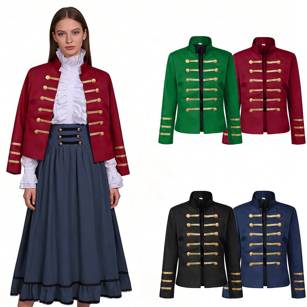 เสื้อคอตั้ง กระดุมสองแถว ธีมแฟ - Tops บทวิจารณ์และราคา