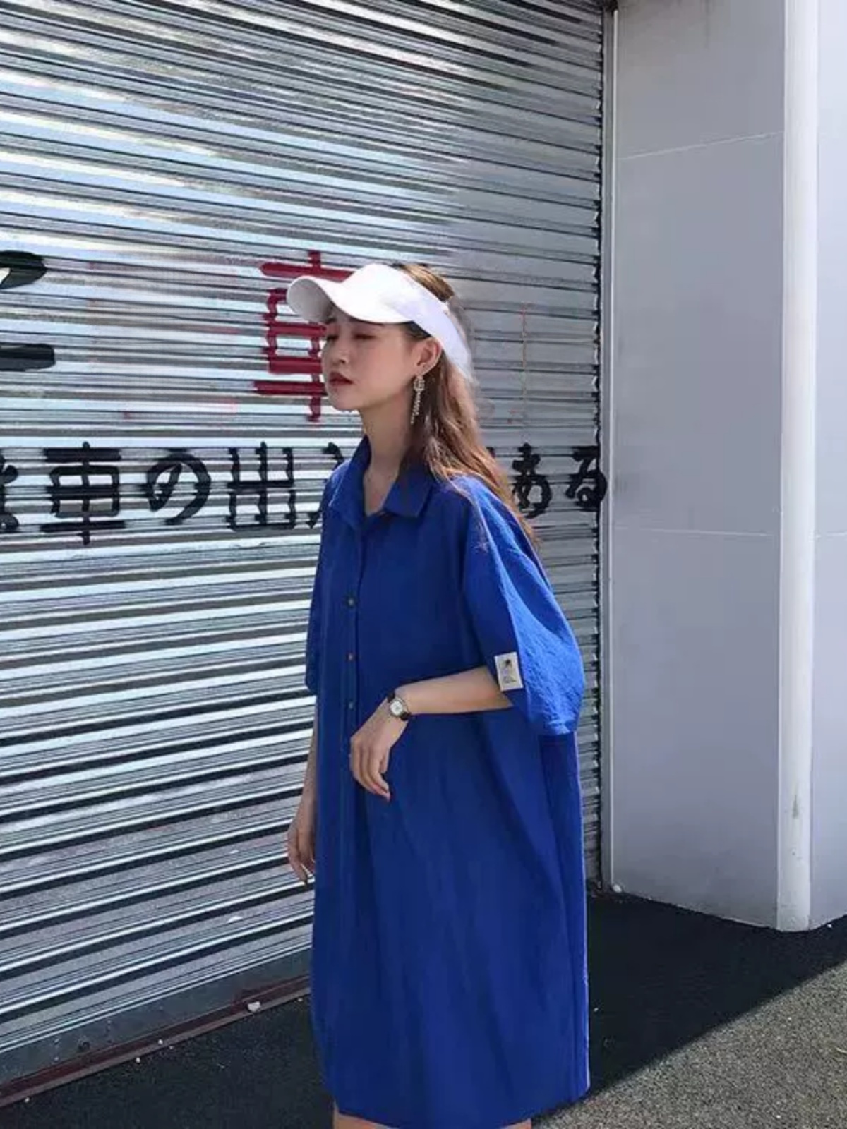 เดรสเชิ้ตไซส์ใหญ่ ช่วยพรางหุ่น - Korean Style A Line Shirt Dress บทวิจารณ์และราคา