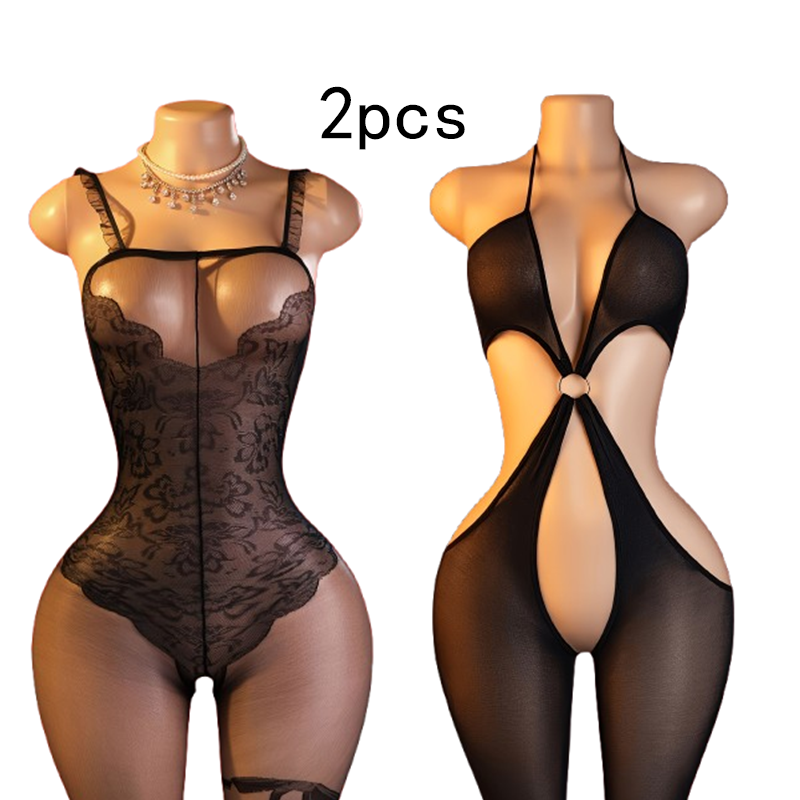 ชุดสองชิ้น – บอดี้สูทตาข่ายสีด - Lingerie บทวิจารณ์และราคา