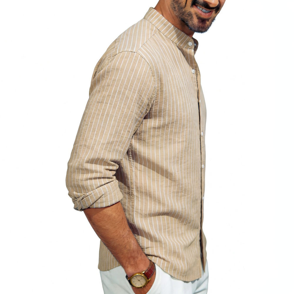 เสื้อเชิ้ตผ้าลินินสำหรับผู้ชาย - Casual Loose Linen Shirt Dress บทวิจารณ์และราคา