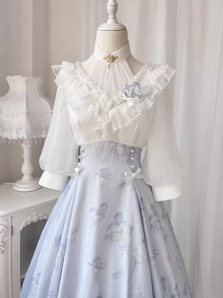 เดรสลายดอกไม้สไตล์วินเทจฝรั่งเ - French Vintage Floral Midi Dress บทวิจารณ์และราคา