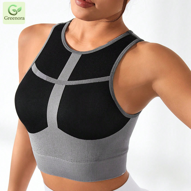 เสื้อชั้นในกีฬาไร้ตะเข็บสำหรับ - Seamless Ribbed Workout Tank Top บทวิจารณ์และราคา