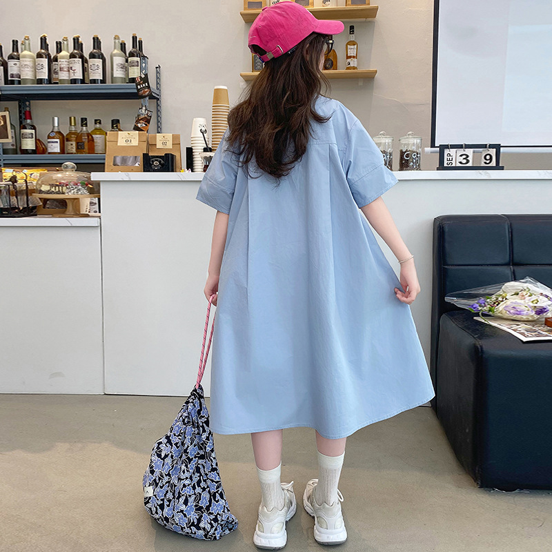 เสื้อผ้าเด็กเกาหลีชุดเด็กผู้หญ - Korean Style A Line Shirt Dress บทวิจารณ์และราคา